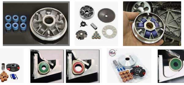 CVT adjustments and increase roller weight